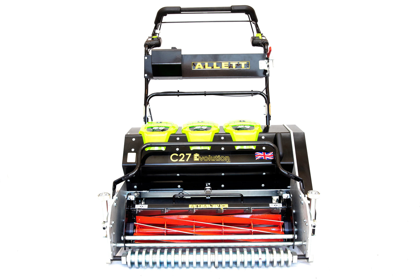 Allett C27E Evolution Battery Cylinder Reel Mower (Power-unit with Grassbox)